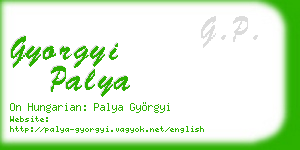 gyorgyi palya business card