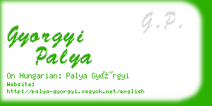 gyorgyi palya business card